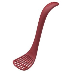 Mačkadlo a servírovacia lyžica 2-in-1 červená