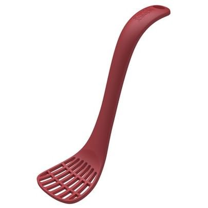 Mačkadlo a servírovacia lyžica 2-in-1 červená