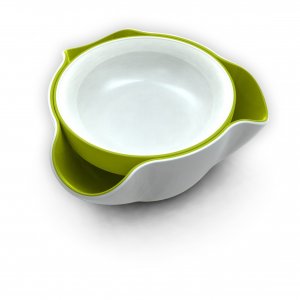 Dvojitá miska Double Dish biela zelená