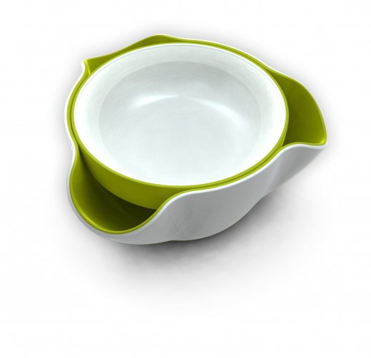 Dvojitá miska Double Dish biela zelená