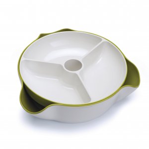 Dvojitá miska Double Dish veľká biela zelená