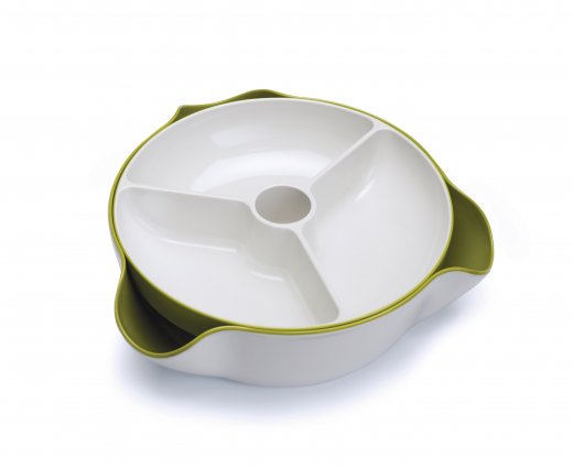 Dvojitá miska Double Dish veľká biela zelená