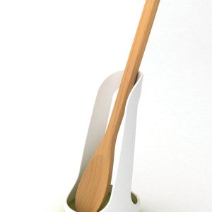 Stojan na odkladanie varešiek SpoonBase biely zelený