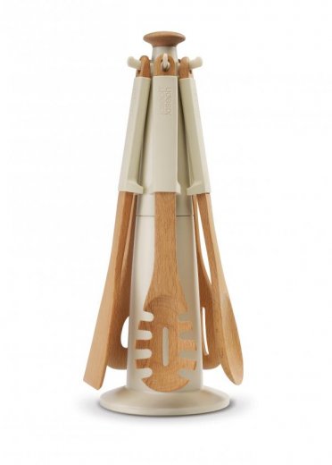 Stojan s nástrojmi Joseph Joseph Elevate Wood Carousel - béžový