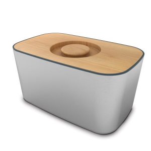 Chlebník s krájaciou doskou Bread Bin - nerez