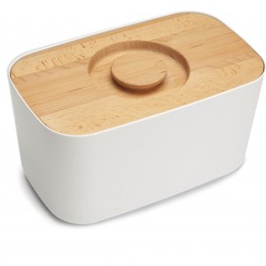 Chlebník s krájaciou doskou Bread Bin biely