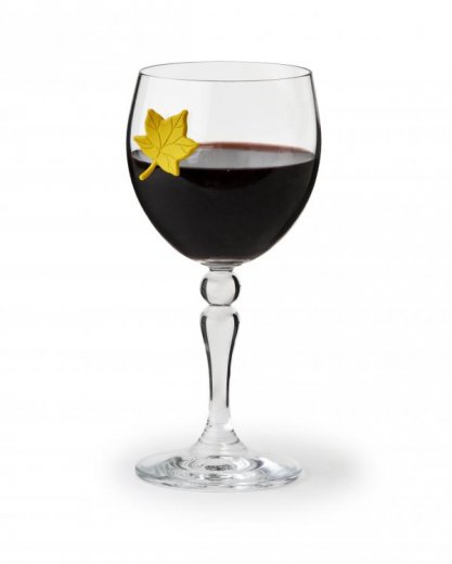 Značky na poháre Qualy Leaf My Glass - 6 ks