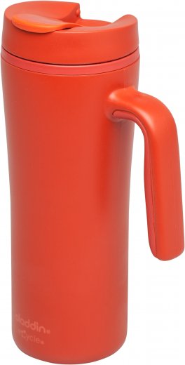 Recyklovateľný termohrnček Aladdin Flip-Seal™ s uchom - červený