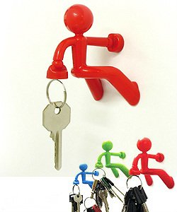 Magnetický držiak kľúčov Key Pete - červený