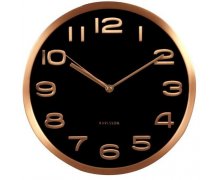 Hodiny KARLSSON Maxi Copper, 29 cm - čierne