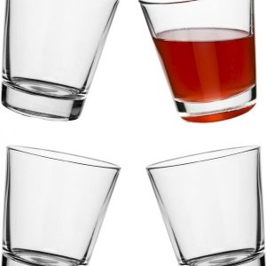 Hojdacie poháre SAGAFORM Rocking Multipurpose Glass, 4 ks - číre