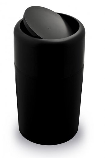Odpadkový kôš QUALY Capsule Flip - čierny