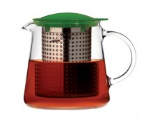 Sklenená kanvica na čaj Finum Tea Control™ 0.8 l - zelená