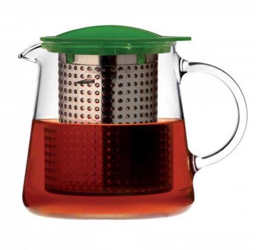 Sklenená kanvica na čaj Finum Tea Control™ 0.8 l - zelená
