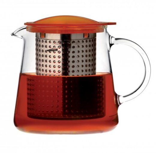 Sklenená kanvica na čaj Finum Tea Control™ 0.8 l - jantárová