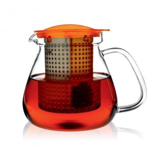 Sklenená kanvica na čaj Finum Tea Control™ 1l - jantárová