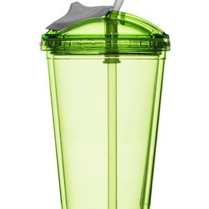 Pohár so slamkou SAGAFORM Fresh Smoothie Mug 450 ml - zelený