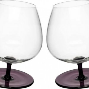 Hojdacie poháre SAGAFORM Rocking Brandy Glass, 2 ks - fialové