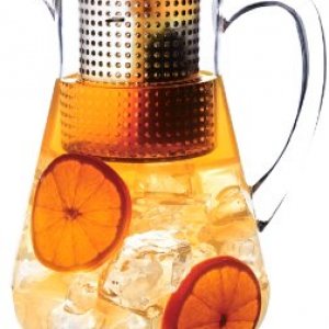Plastová kanvica na ľadový čaj FINUM Iced-Tea Control™ 1.8 l - jantárová