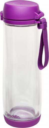 Fľaša Aladdin so závesným uškom, 0,5 l., fialová, (sklo, plast)