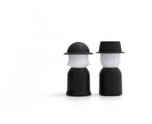 Soľnička a korenička Qualy Mr.Pepper & Mrs. Salt - čierna