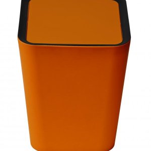 Odpadkový kôš QUALY Square Flip Bin - veľký, oranžový