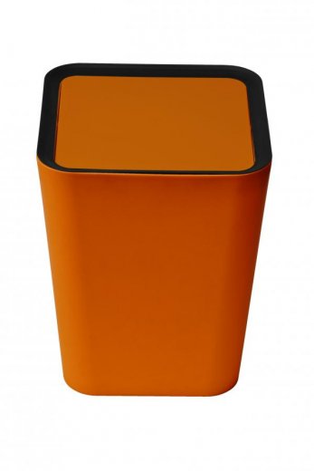 Odpadkový kôš QUALY Square Flip Bin - veľký, oranžový
