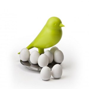 Stojan s magnetkami Qualy Magnetic Egg Sparrow - zelený
