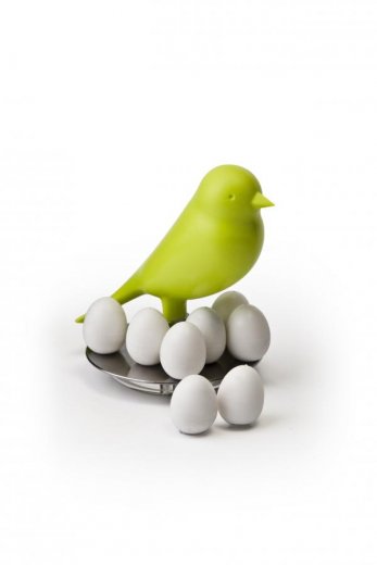 Stojan s magnetkami Qualy Magnetic Egg Sparrow - zelený