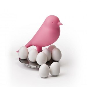 Stojan s magnetkami Qualy Magnetic Egg Sparrow - ružový
