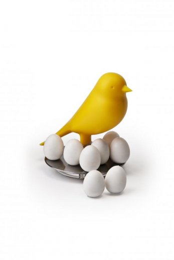 Stojan s magnetkami Qualy Magnetic Egg Sparrow - žlrý