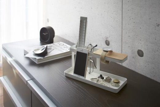 Multifunkčný stojan YAMAZAKI Tower Desk Bar - biely