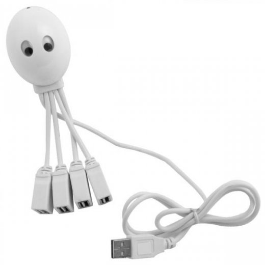 USB rozbočovač BALVI Octopus- biely