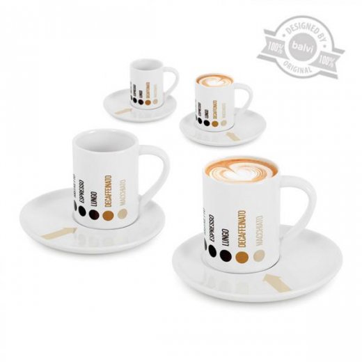 Šálky s podšálkami BALVI Barista