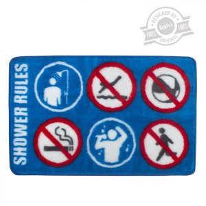 Kúpeľňová predložka BALVI Shower Rules