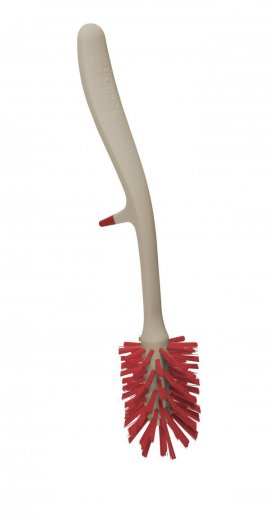 Kefa na poháre JOSEPH JOSEPH Edge™ Glass Brush - šedá/červená