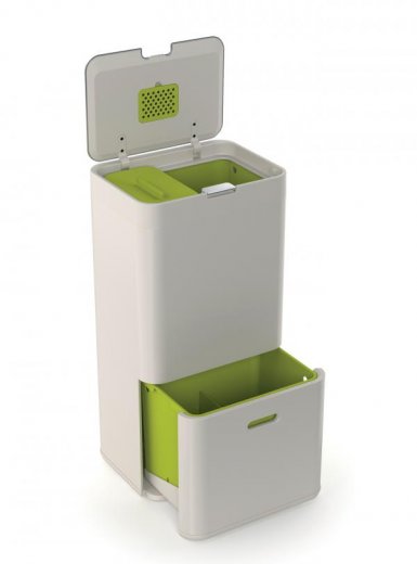 Koše na triedený odpad JOSEPH JOSEPH IntelligentWaste™ Totem 60 - smotanová