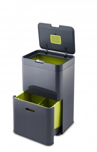 Koše na triedený odpad JOSEPH JOSEPH IntelligentWaste™ Totem 48 - grafitovo šedá