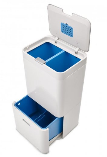 Koše na triedený odpad JOSEPH JOSEPH IntelligentWaste™ Totem 58 - smotanová
