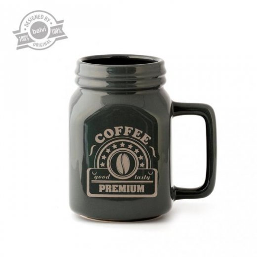 Hrnček BALVI Mason Mug, šedý