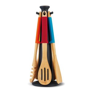Rotačný stojan s nástrojmi JOSEPH JOSEPH Elevate™ Wood Carousel- farebný