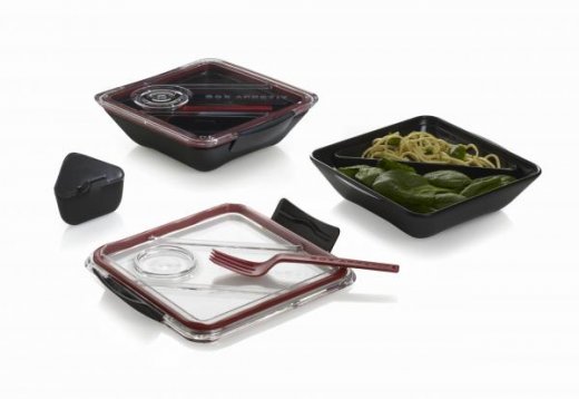 Lunch box BLACK BLUM Apetit, červený/čierny
