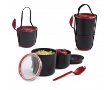 Šálka na jedlo Lunch Pot červená/čierna