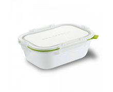 Lunch Box Rectangle L BLACK-BLUM, 1005ml, biely/zelený
