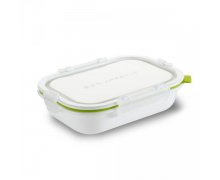 Lunch Box Rectangle S BLACK-BLUM, 715ml, biely/zelený