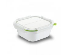 Lunch Box Round S BLACK-BLUM, 660ml, biely/zelený