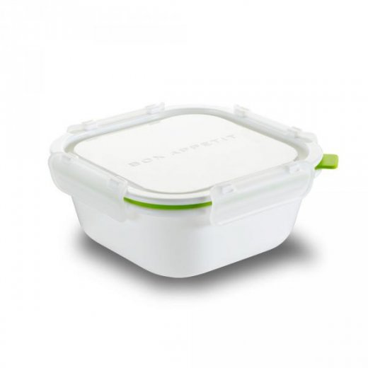 Lunch Box Round S BLACK-BLUM, 660ml, biely/zelený