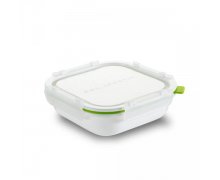 Lunch Box Square S BLACK-BLUM, 640ml, biely/zelený