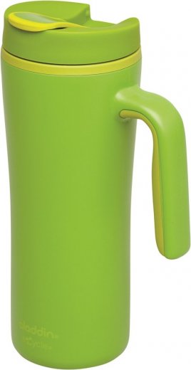 Recyklovateľný termohrnček Aladdin Flip-Seal™ s uchom - zelený