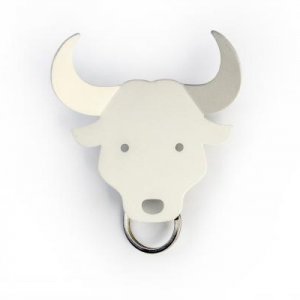 Vešiak na kľúče QUALY Bull Key Holder - býk biely